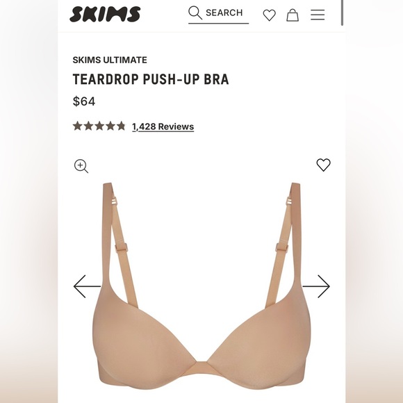 SKIMS Seamless Tan Push-up Bra - Picture 1 of 8